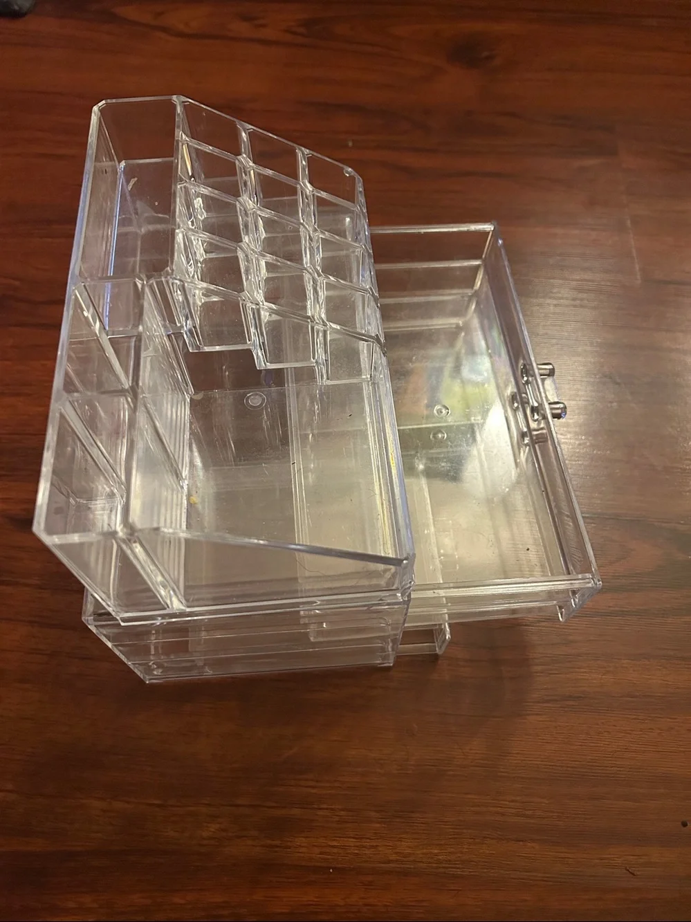 Clear Acrylic Makeup Organizer – 3-Drawer Storage & Lipstick Holder Bundle